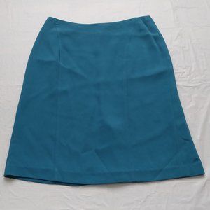Knee-length skirt CASUAL CORNER, color blue, size 2